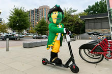 Mason Patriot on scooter